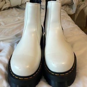 brand new never worn dr.martins.white platform boots